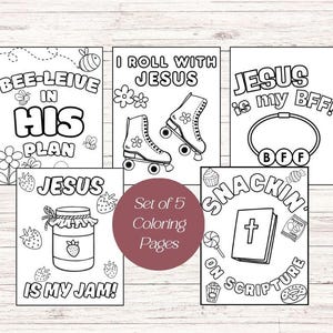 Christian Coloring Pages: Sunday School Activity, Kids Church (Digital Download)