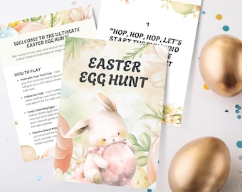 Easter Egg Hunt Riddles Easter Scavenger Hunt Clues Activity Easter Egg Treasure Hunt Indoor Easter Egg Hunt Outdoor Easter Hunt Clues