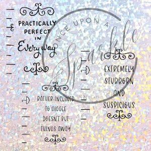 Bundel Mary Poppins meetlint: Cricut-bestanden