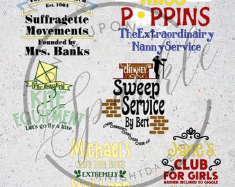 Mary Poppins grupptröjor - Cricut Files