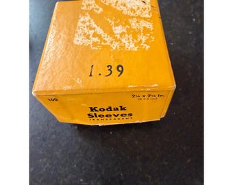 box of vintage Kodak Transparent Sleeves protect photographic negatives