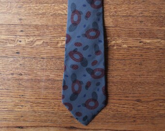 Laurent- YSL Saint Pale Red Pink Neck Tie Cravat Vintage Burgundy Red Linen Knit Necktie Yves St 56.5 Inches Preppy Prep Trad Menswear