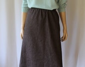 Evan-Picone Pure Wool Dirndl Pencil Skirt with Pockets, Chocolate Brown Fully lined skirt, New Old Stock with tags