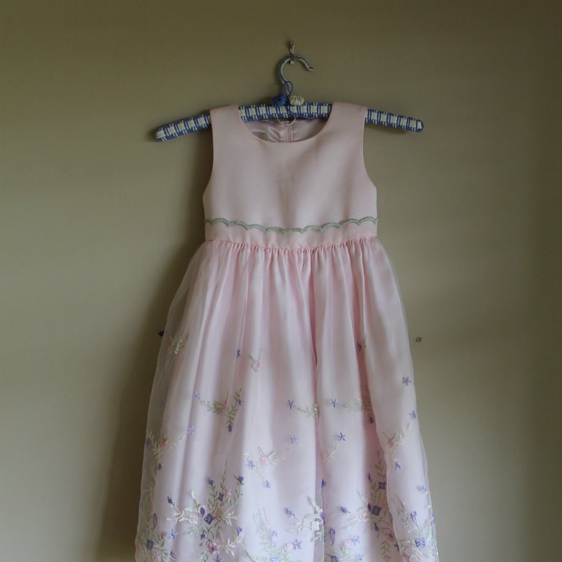 Rose Pink Off Shoulder Organza Flower Girl Dress for Toddlers and Kids