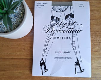 Agent Provocateur Snake Ladder Stockings 15 Denier Flesh colour size 2
