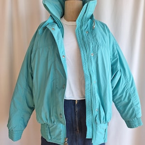 80s White Stag Spring ski jacket puffer turquoise large