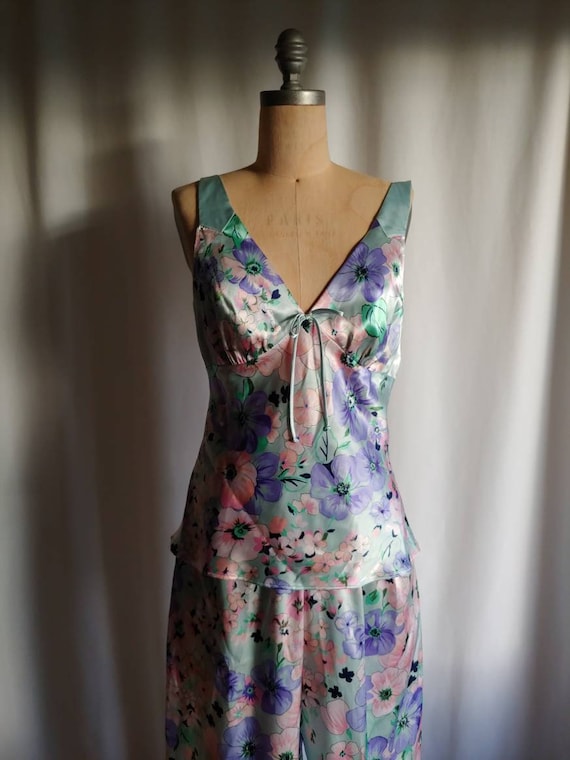 vintage Jones New York silky tropical floral paja… - image 2