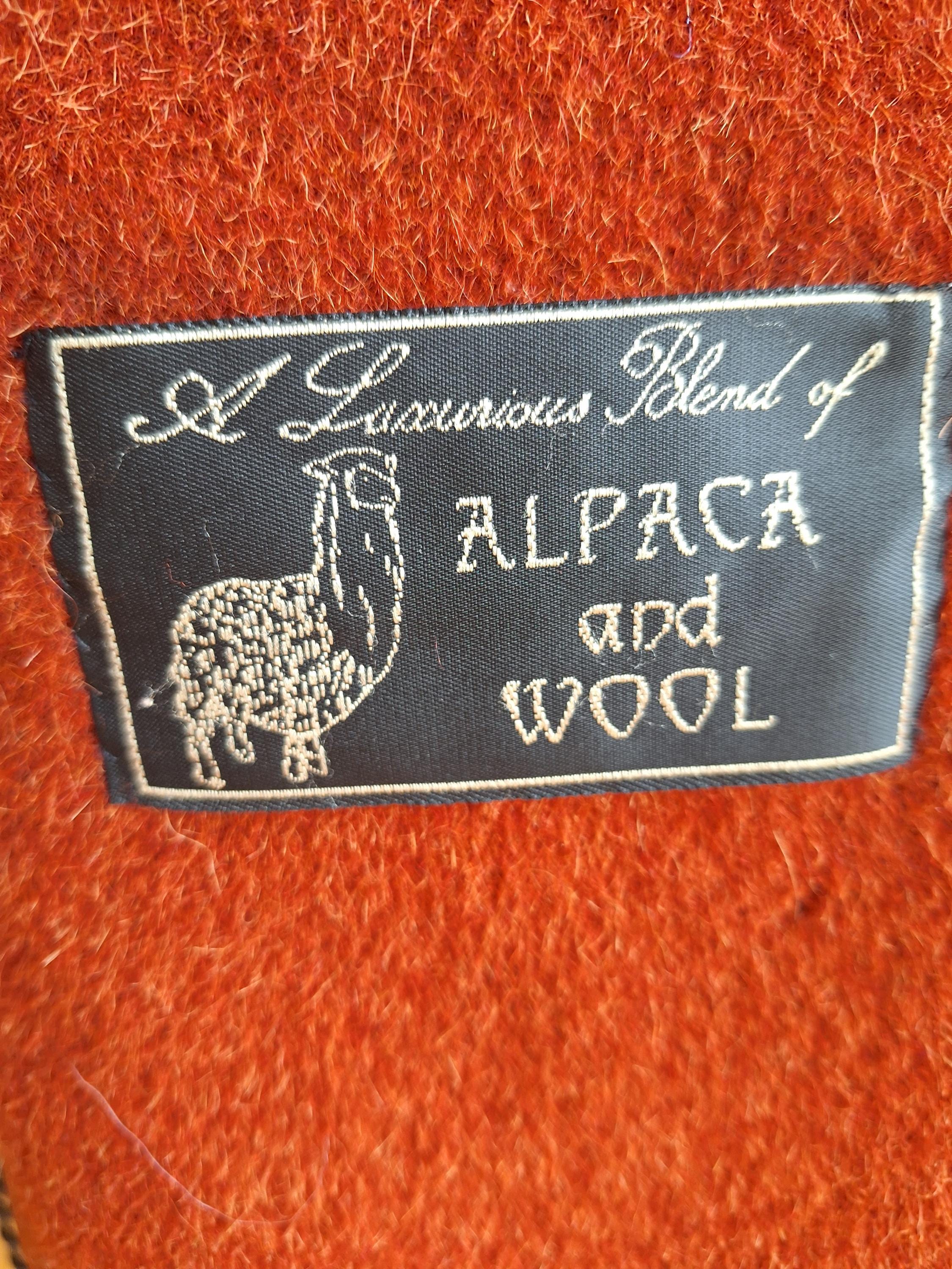 Harve Benard Alpaca Wool Longline Coat Rust Toggle Buttons Harve Benard Alpaca Wool Longline Coat Rust Toggle Buttons