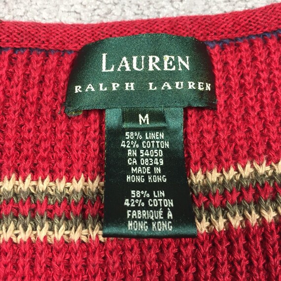 80s Ralph Lauren Chunky Knit Linen Vest - Medium -