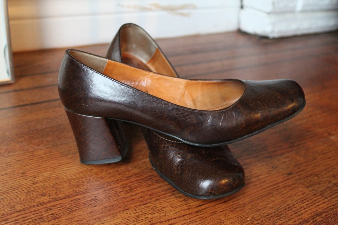 60s Mod Shoes / Finnish Shoes / Scandinavian Mod Shoes / Brown Etsy
