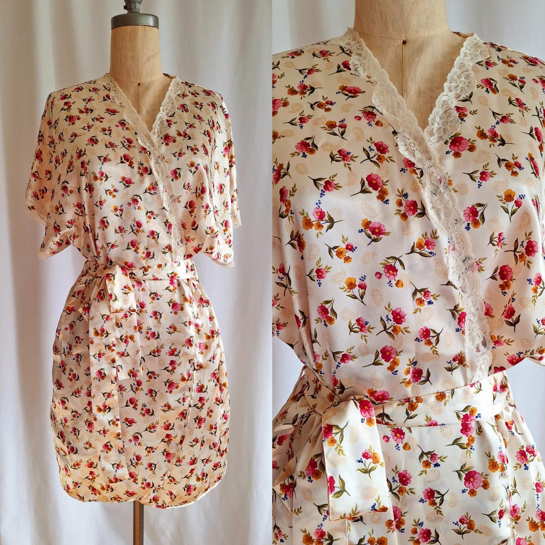 Abito vintage Versailles in pizzo floreale di seta color avorio