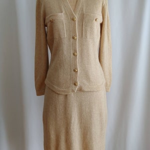 70s St John by Marie Gray angora sweater suit Size 8 image 3