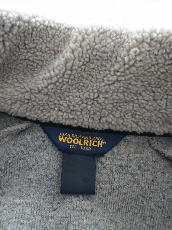 RARE Vintage Woolrich Sherpa Fleece Jacket, 36 Inch Bust, Gray