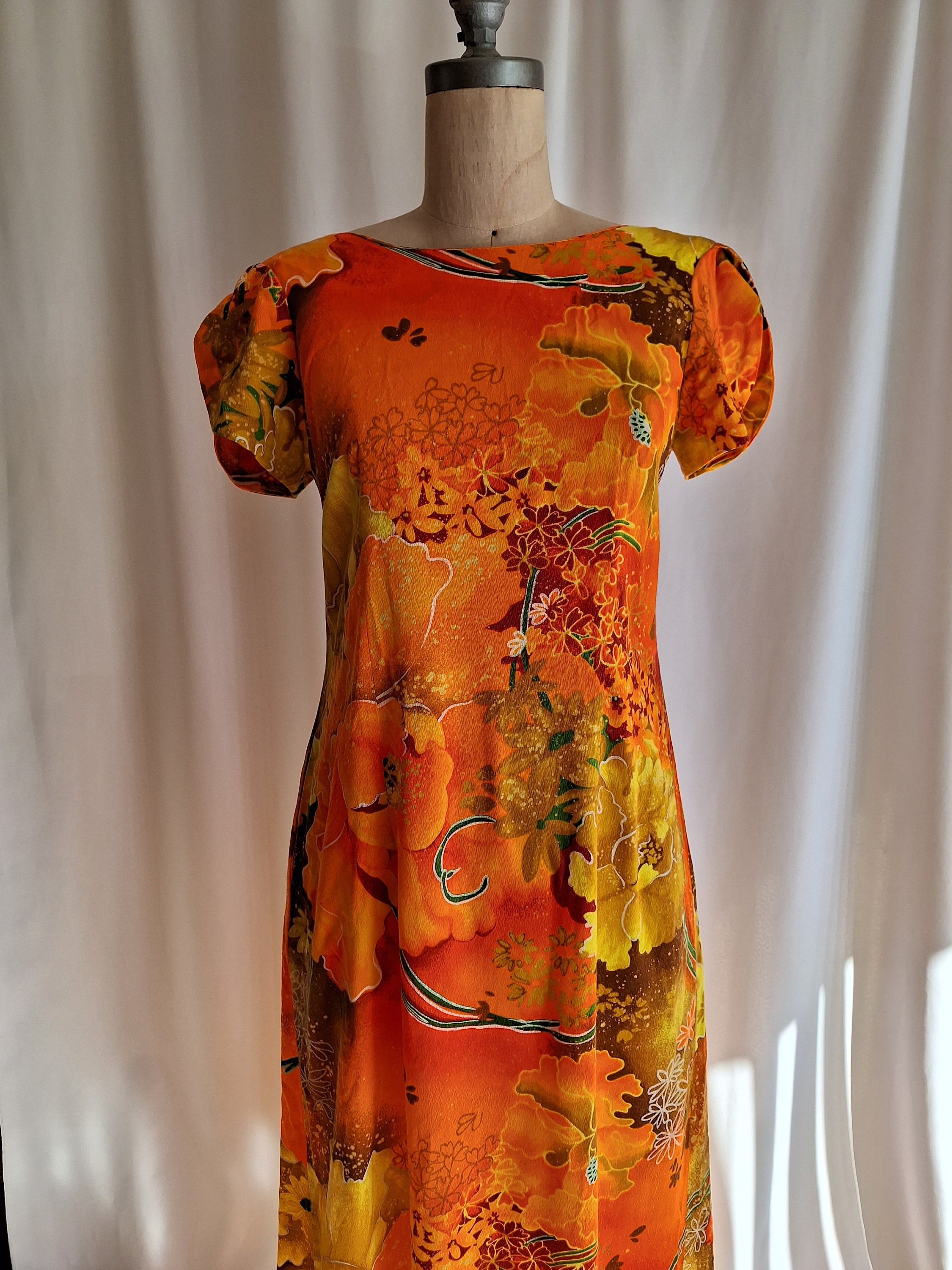 MALIHINI HAWAII ヴィンテージワンピース　FOR LIBERTY Vintage 1960s Dress / Malihini Hawaiian / Neon Floral Print