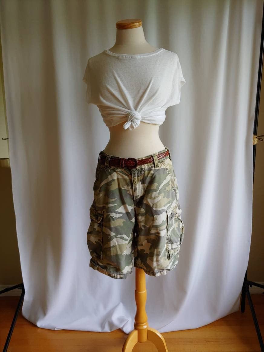  LROSEY Sexy Army Camo Costumes Cargo Pants for Women