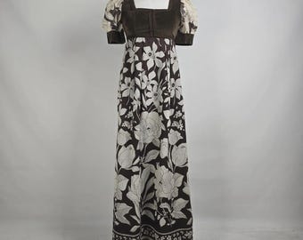 1960s vintage bohemian Marion Donaldson maxi dress xsmall