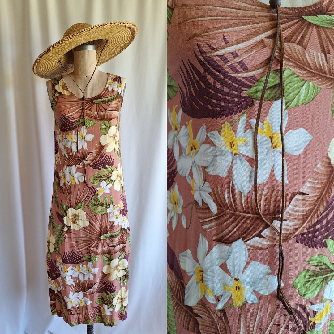 Vintage Hilo Hattie Hawaiian Midi Dress Small - Etsy