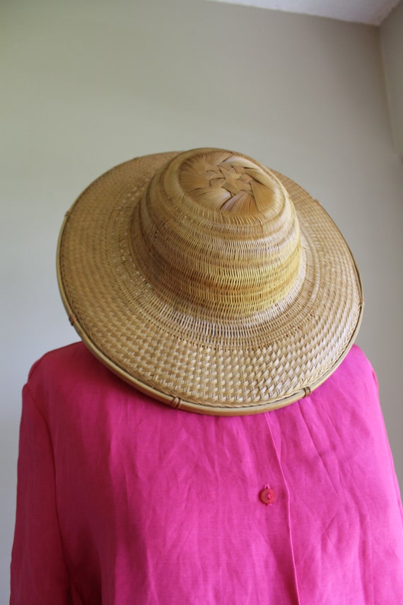 Vintage 40s Very Old Asian Farmer's Hat 