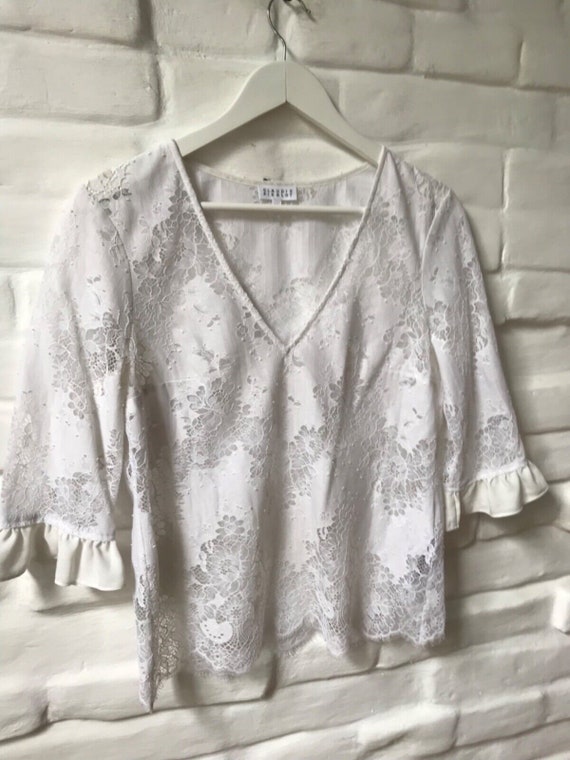 Claudie Pierlot French lace blouse see through be… - image 5