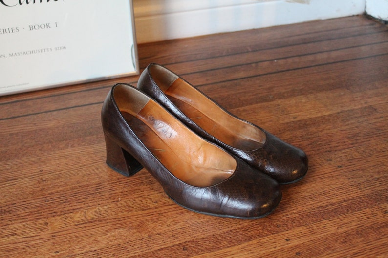60s Mod Shoes / Finnish Shoes / Scandinavian Mod Shoes / Brown Etsy