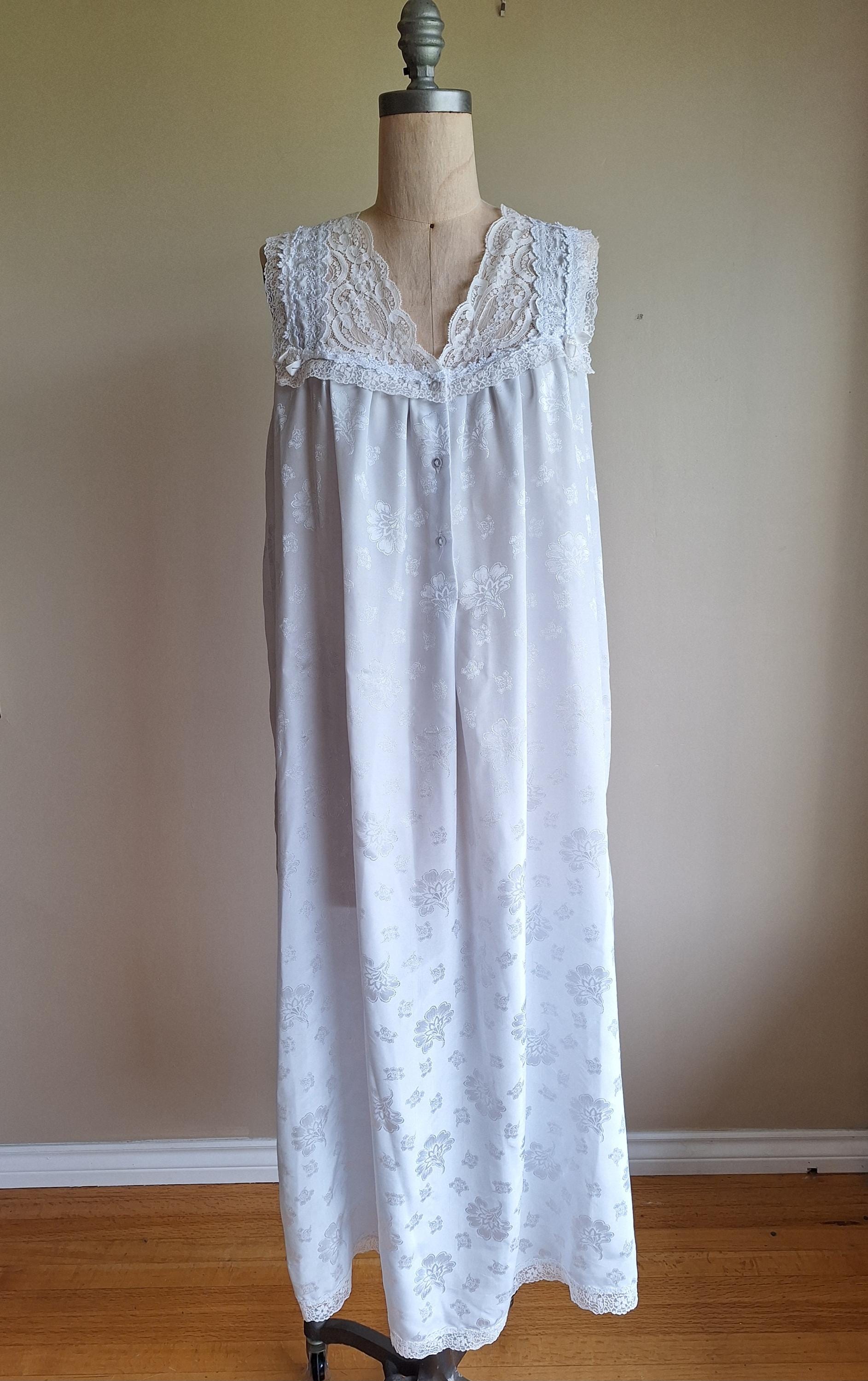 Christian Dior ice blue long flowy nightgown medium large