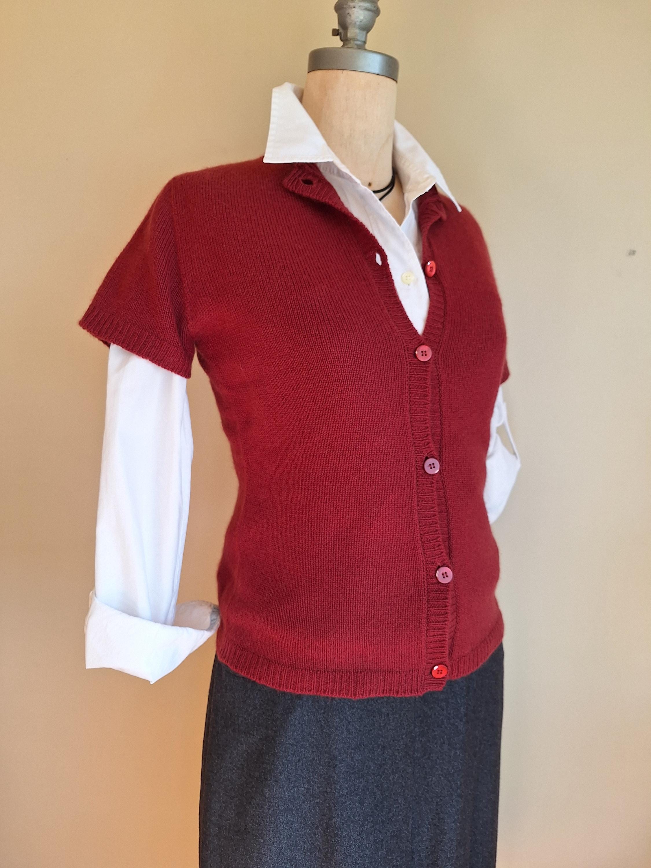 Max Mara, 90s cashmere cardigan S Max Mara made in Italy deep red small