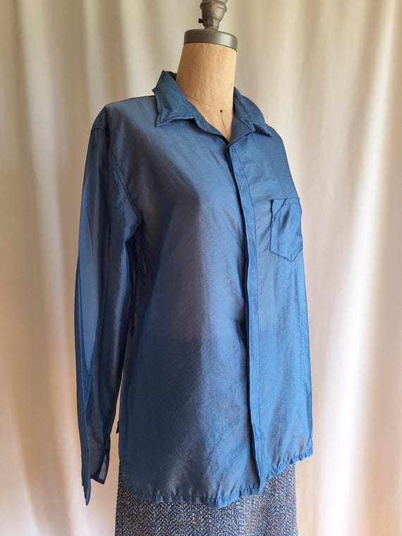 Marithe + Francois Girbaud sheer blouse large - image 4