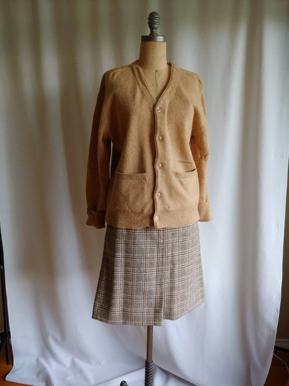 40s Bernhard Altmann Camel Cardigan Preppy Sweater