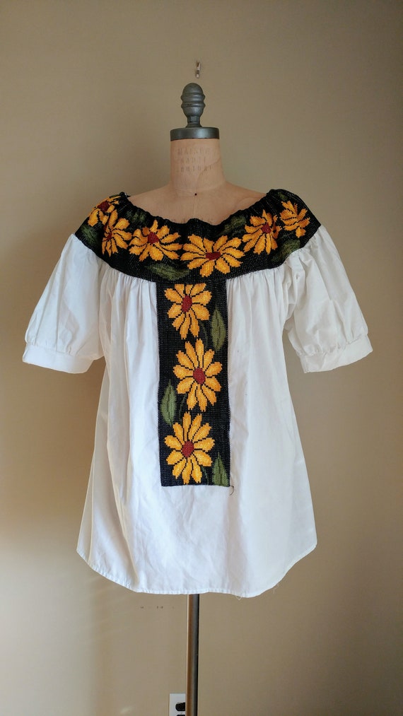 Sunflower Blouse, Gunne Sax, Prairie Dress, Vintag