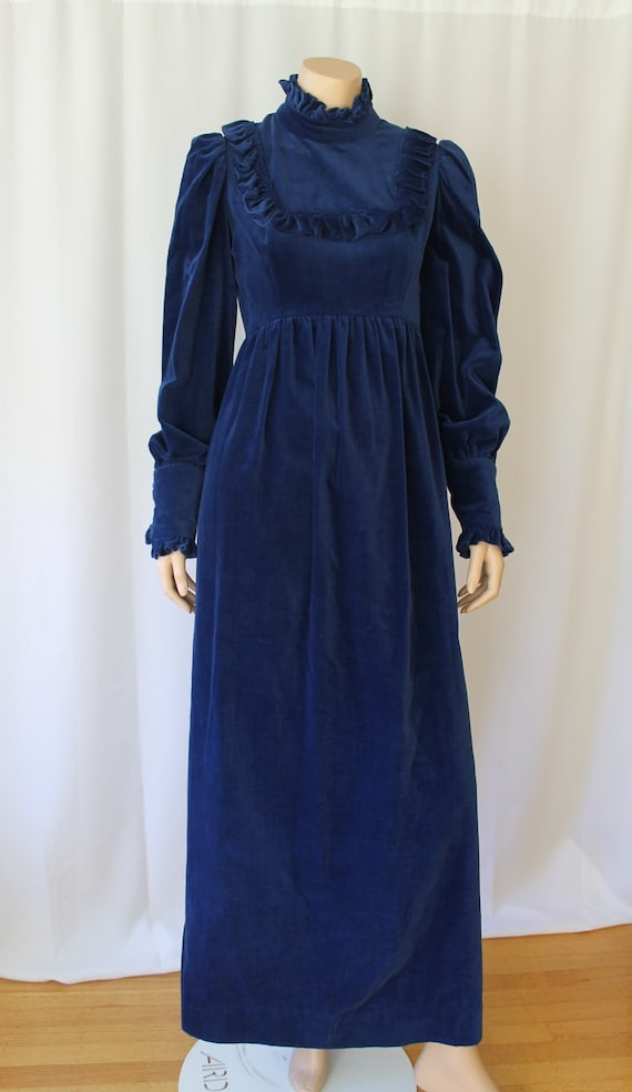 Victorian Blue Velvet Dress / Victorian Dress / Gu