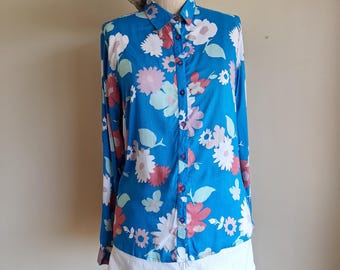 Pepe Jeans London mod flowy modal 70s British shirt large