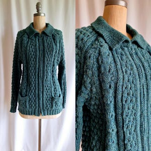 ▪️50’s【HAND KNIT】VINTAGE CARDIGAN 50s Handknit Cardigan Zip - Etsy