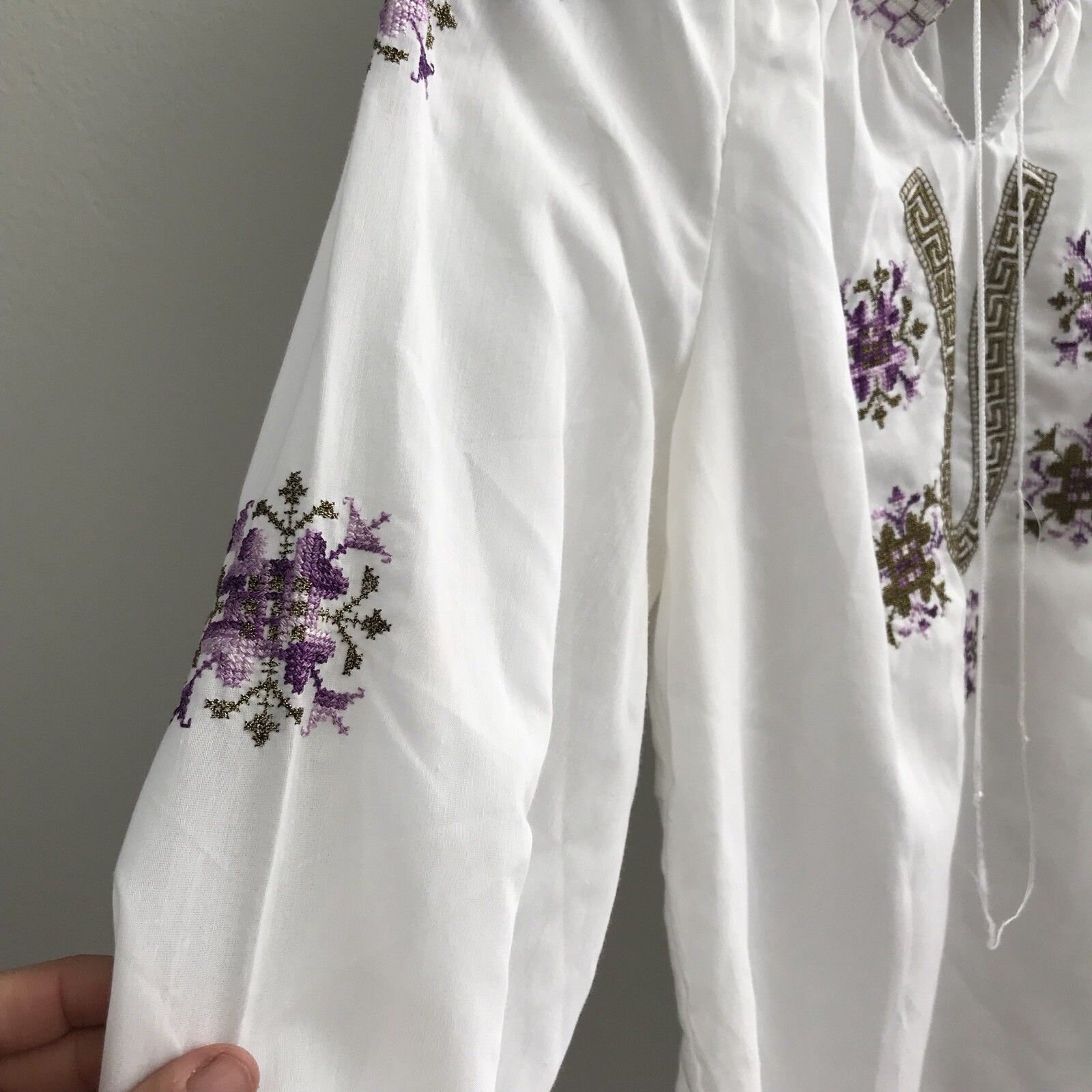 70s Greek Peasant Blouse Hungarian Hippie Bohemian Blouse