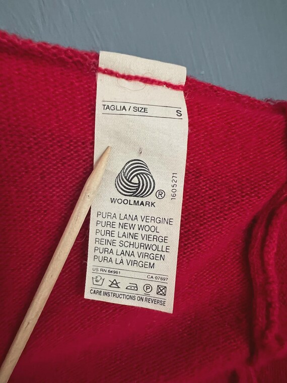 United Colors of Benetton Woolmark Strick-Wickel-Cardigan Rot V