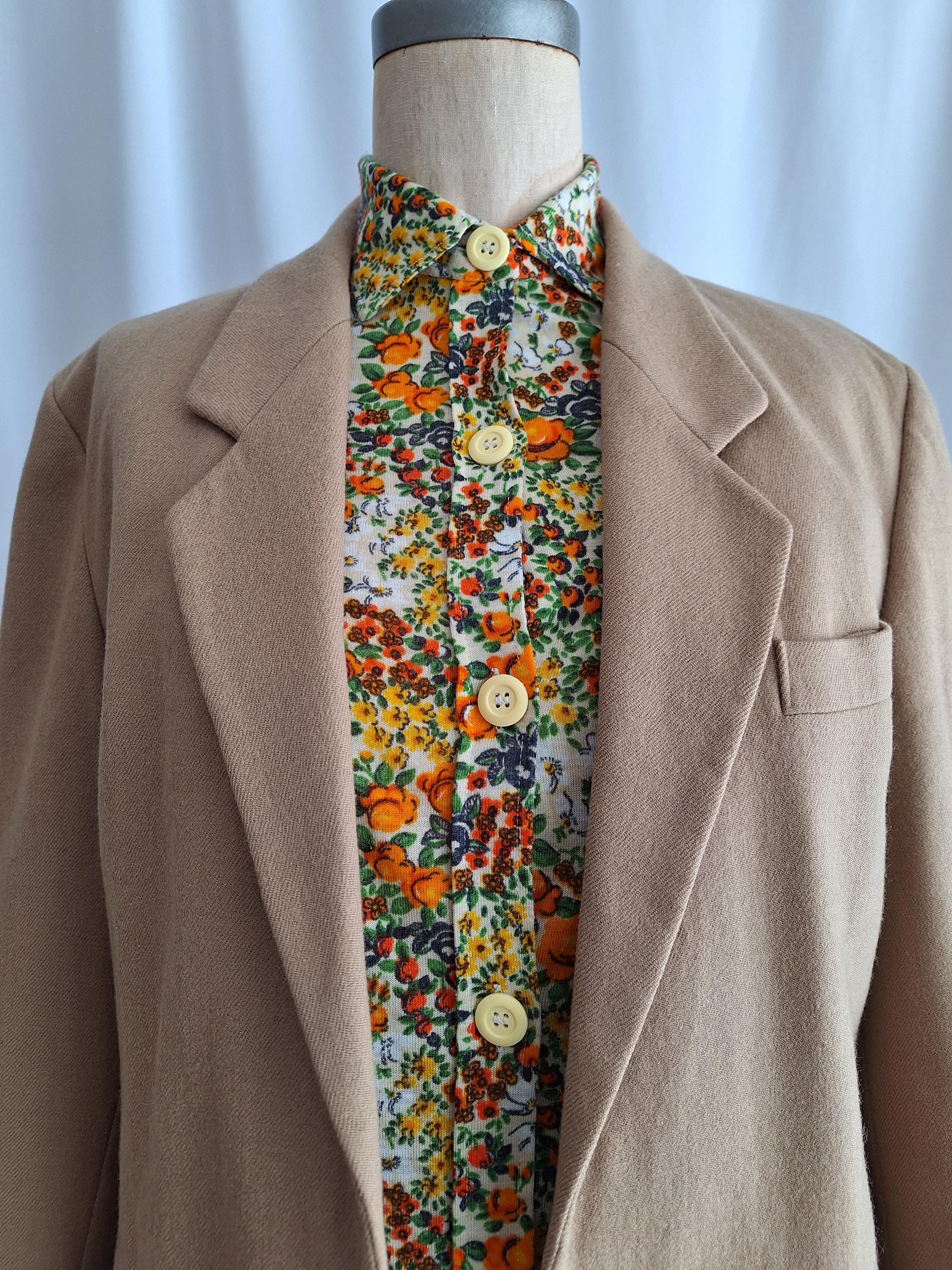 90s Burberry Wool Camel Blazer Jacket Medium Large - Etsy