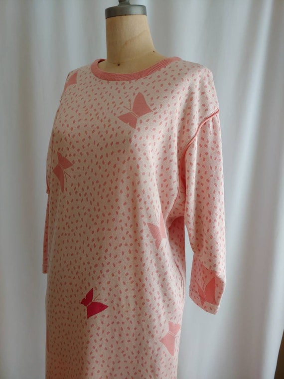 Japanese Hanae Mori knit lounge dress nightshirt … - image 5