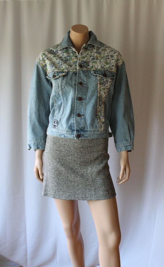 levi's floral denim jacket