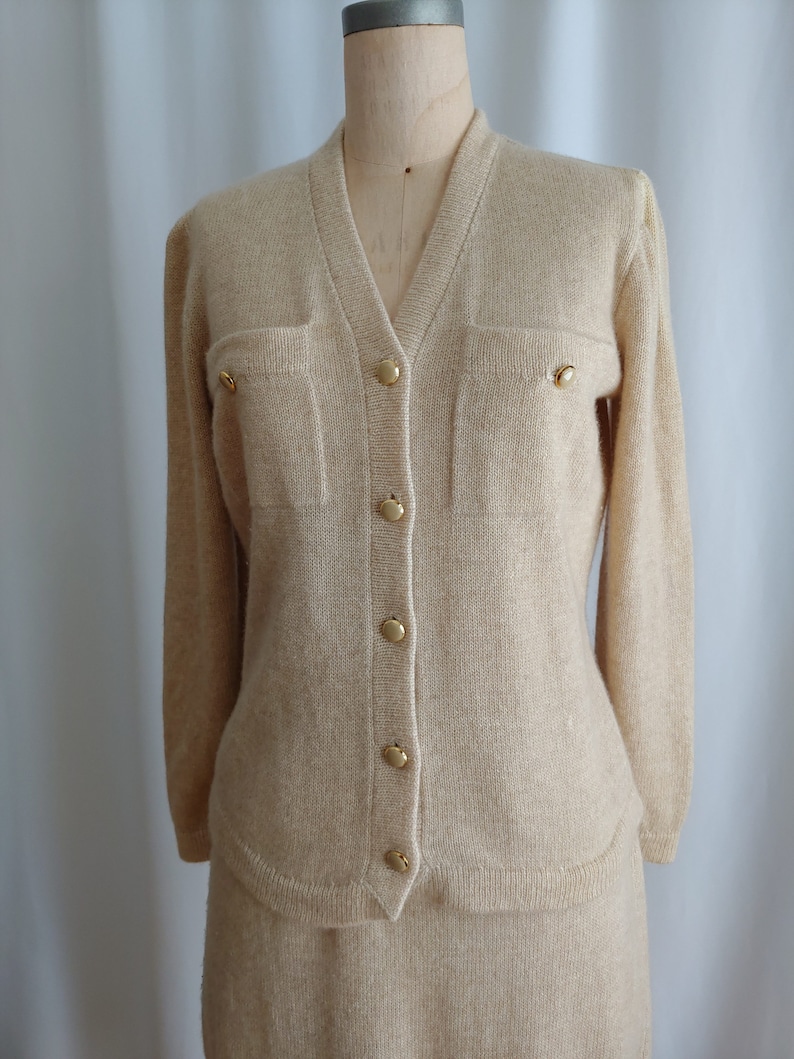 70s St John by Marie Gray angora sweater suit Size 8 image 5