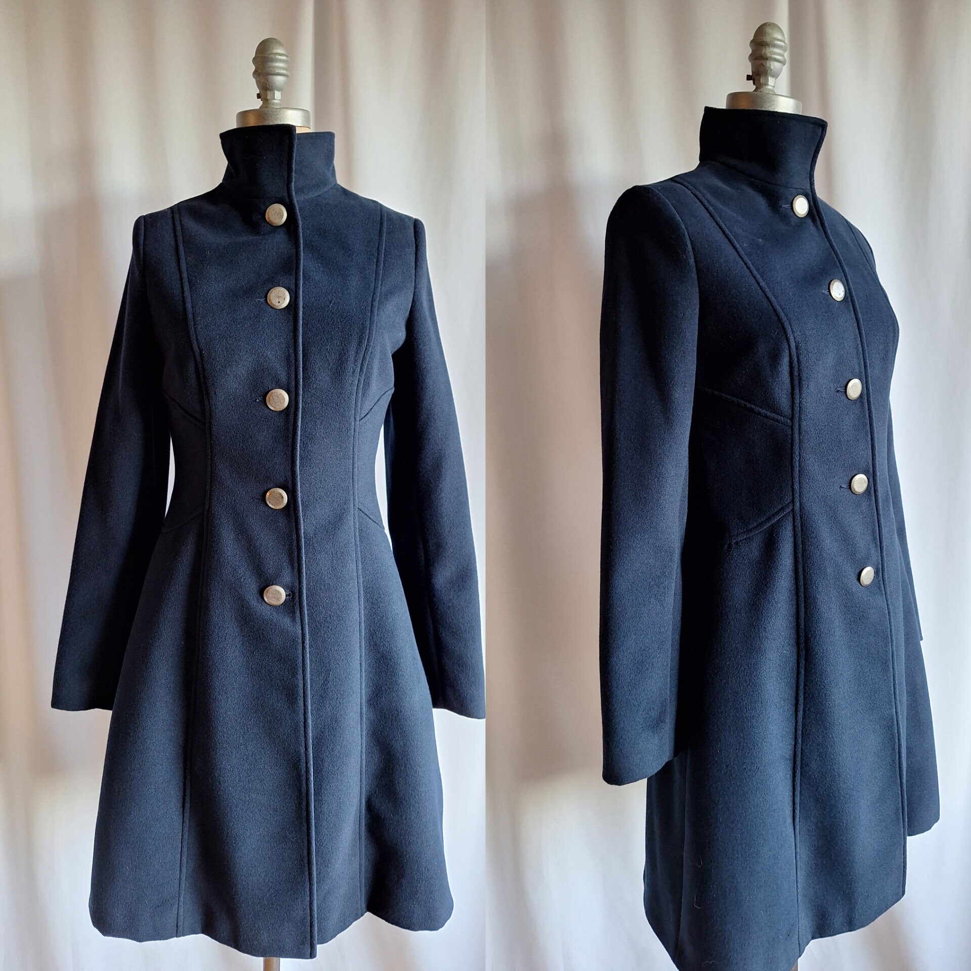 Bergfabel MOON COAT Blue Stripe Sサイズ Nelson Tweed Raglan Coat - Blue – Berg & Berg