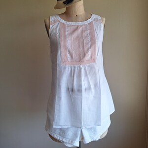 Blouse van katoenen voile in Marokkaanse stijl met borduursels, maat S