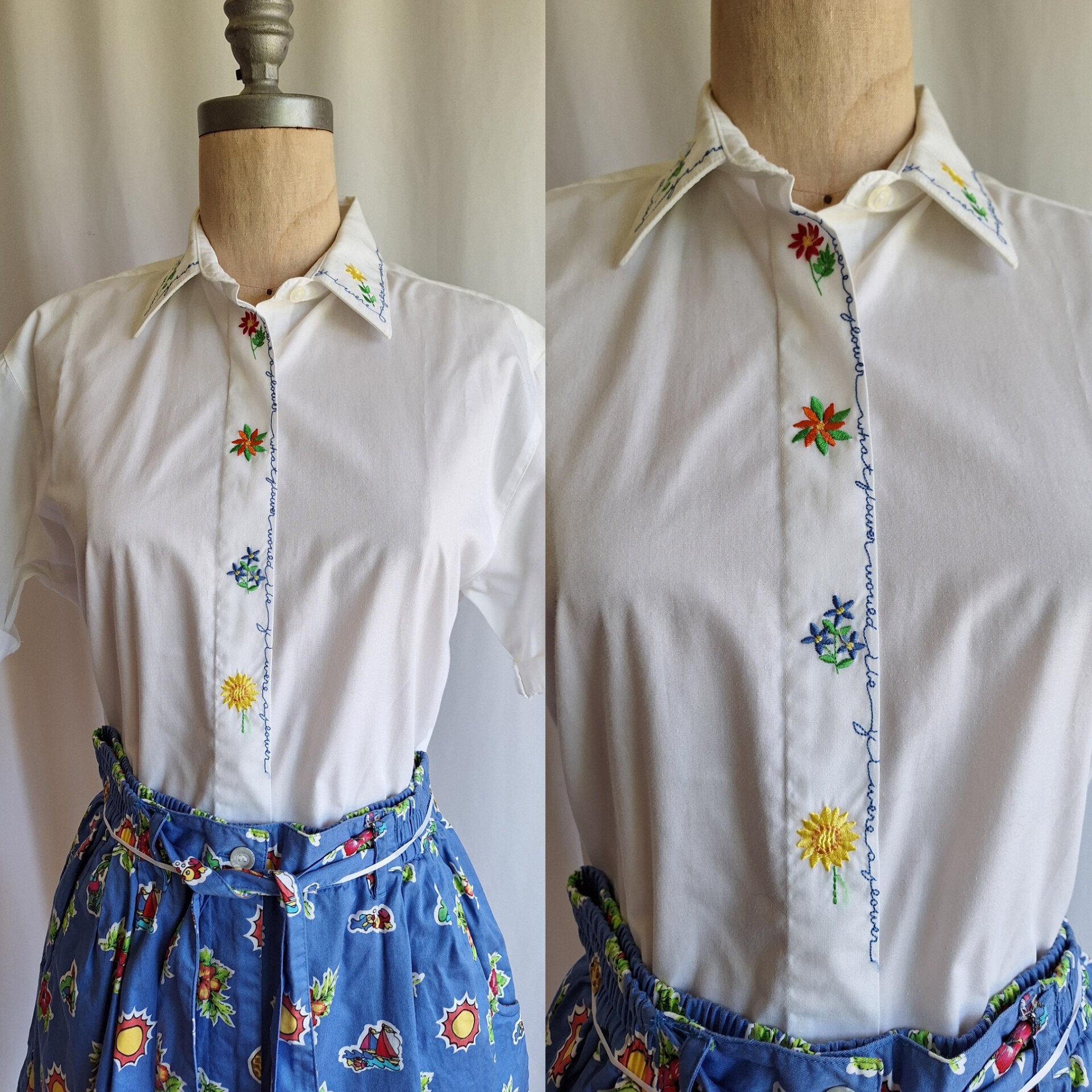 Women's Embroidered White Cotton Blouse | SLEEPER – Sleeper