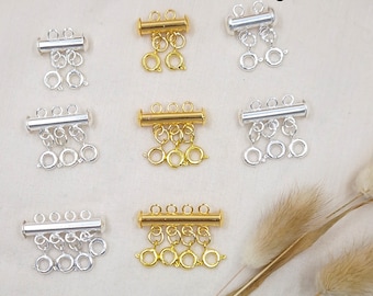925 Silber Layer-Halskettenverschluss, Silber geschichtet, Gold-Schicht-Kettenverschluss, keine verknoteten Kettenstränge mehr