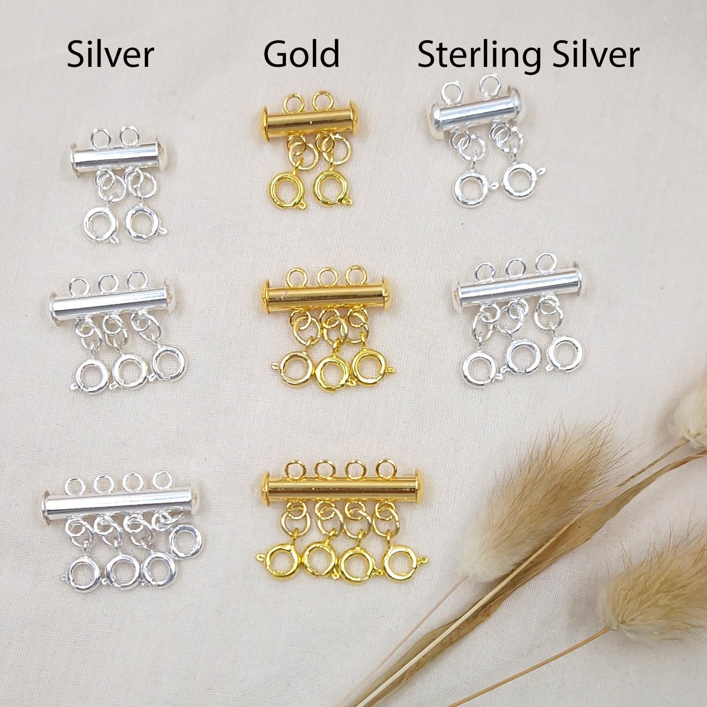 Necklace Layering Clasp, Jewelry Bracelet Connectors, Multi Necklace  Layering Clasp, for Necklaces or Bracelets Jewelry Crafts (Silver &Golden)  : Buy Online at Best Price in KSA - Souq is now : Fashion