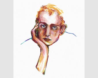 Portrait d'été - Colourful Man - Signed Fine Art Print