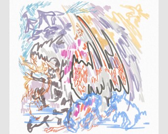 No. 1 (Burnout) - Colourful Abstract Concept - Signed Fine Art Print