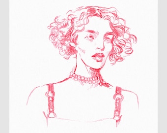 SOPHIE - Ritratto dell'artista Red Music - Stampa artistica firmata