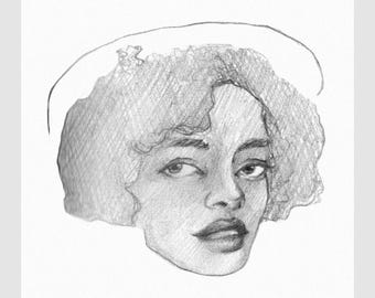 Pretty Woman - Portrait - Signed Fine Art Print