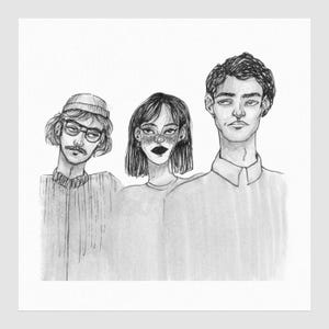 Interpol - Group Cartoon - Signed Fine Art Print