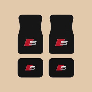 Custom Audi Sport Car Mats, Car Interior Accessory, Audi S Logo, Vehicle Gift for Car Lovers, Car Decor, Car Mats, Audi Car Mats