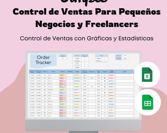 Control de Ordenes Sencillo Español | Small Business Google Sheets/Excel Template (Digital Download)